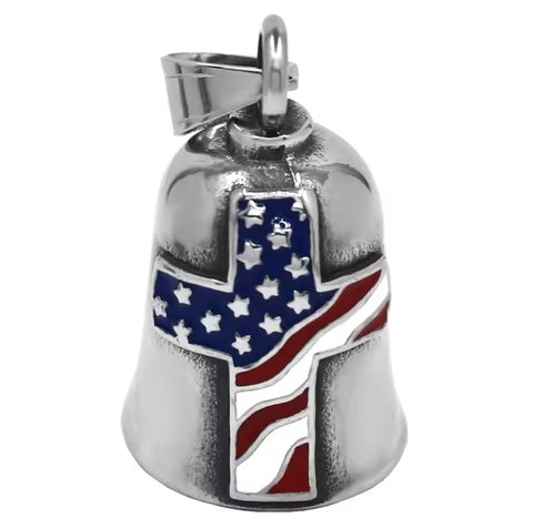 Guardian Bell - American Flag Cross